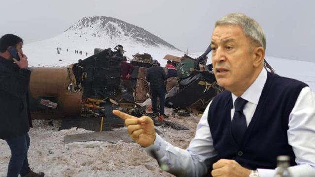 Bakan Akar: İlk Bilgilere Göre Helikopter Kazası Olumsuz Hava Şartları Nedeniyle Oldu
