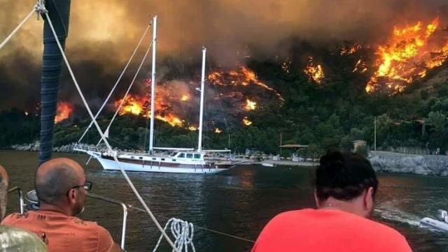 Çökertme Koyu’nu küle çeviren yangını Deli Mehmet rüzgarı körükledi! Tüm turizm tesisleri ve plajları kapatıldı