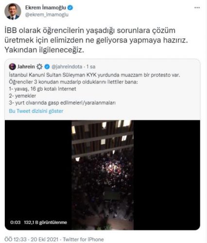 Kyk Yurdu Önünde Öğrenciler Ayaklandı, İmamoğlu Jet Hızıyla Müdahale Etti