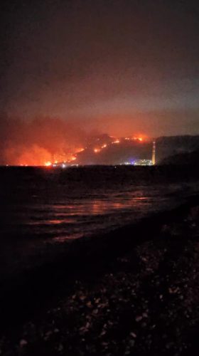 Milas’ta termik santral yakınlarına ulaşan yangın nedeniyle bölge boşaltılıyor